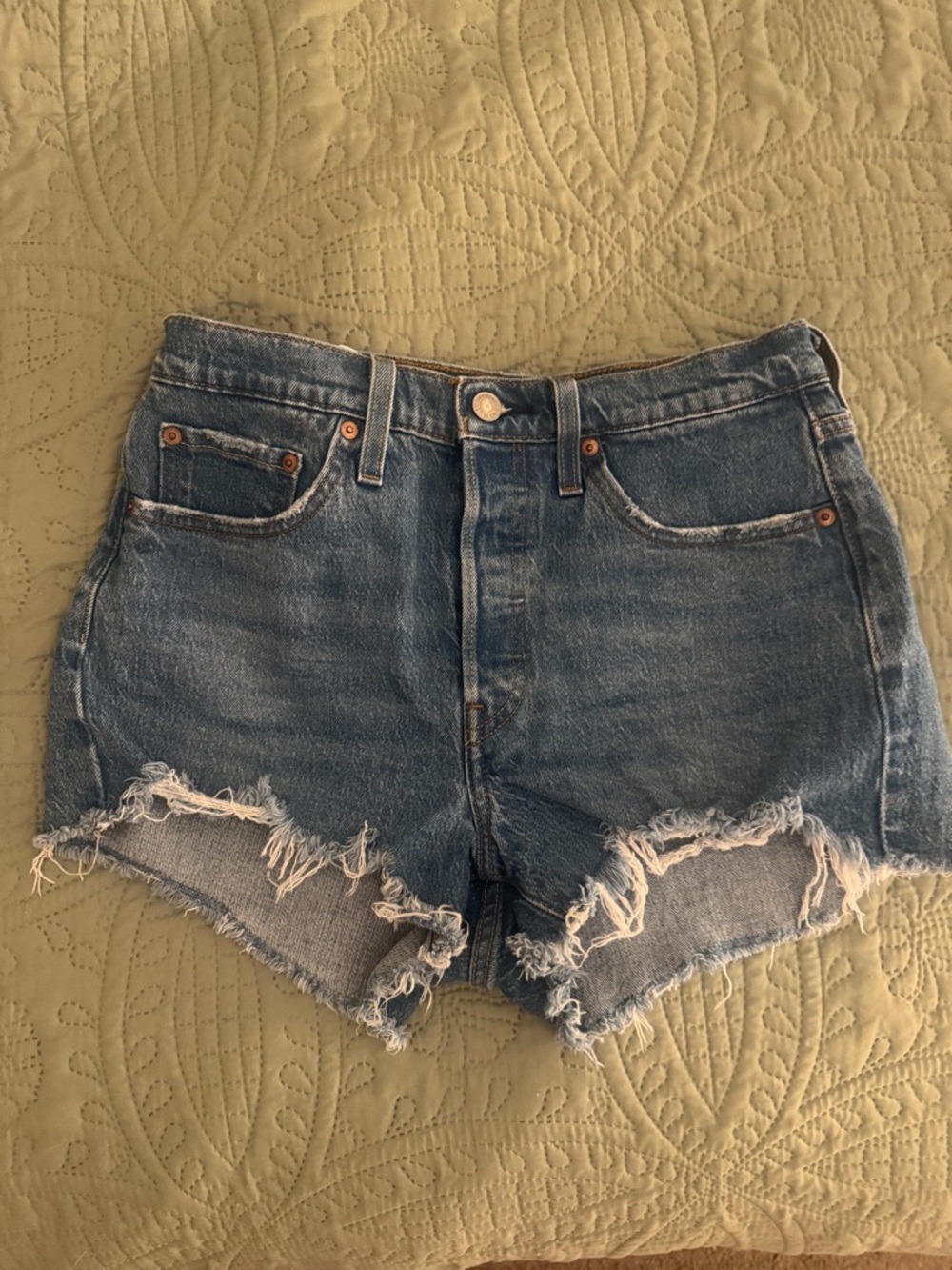 Levi’s Distressed Blue Denim Women’s Shorts